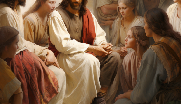 a_group_of_annoying_people_around_jesus_who_listens